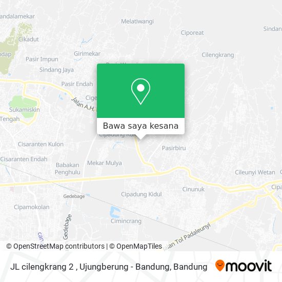 Peta JL cilengkrang 2 , Ujungberung - Bandung
