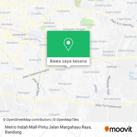 Peta Metro Indah Mall-Pintu Jalan Margahayu Raya