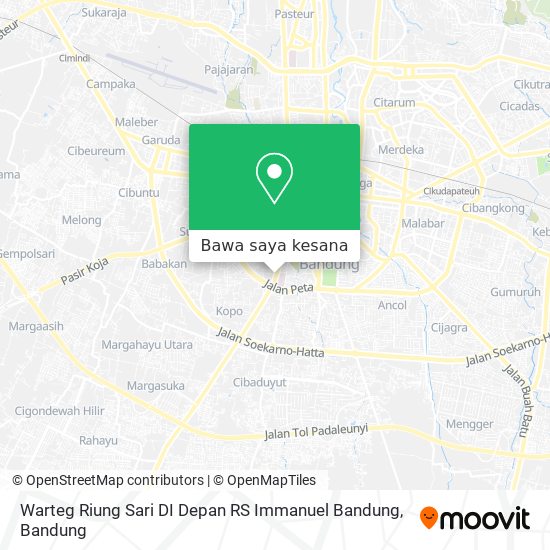 Peta Warteg Riung Sari DI Depan RS Immanuel Bandung