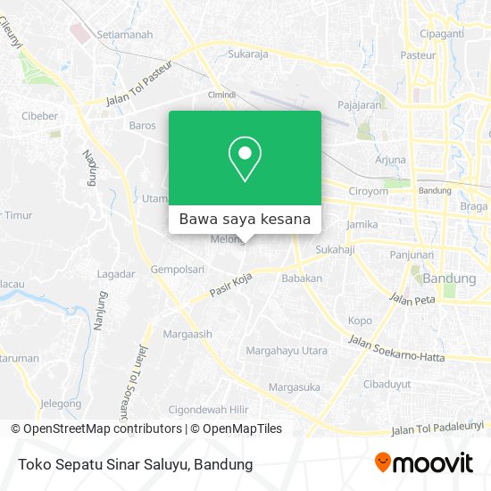 Peta Toko Sepatu Sinar Saluyu