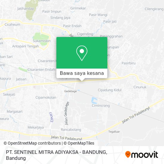 Peta PT. SENTINEL MITRA ADIYAKSA - BANDUNG