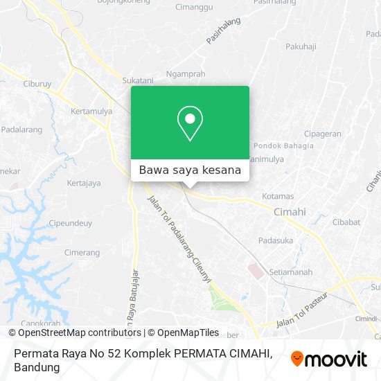 Peta Permata Raya No 52 Komplek PERMATA CIMAHI
