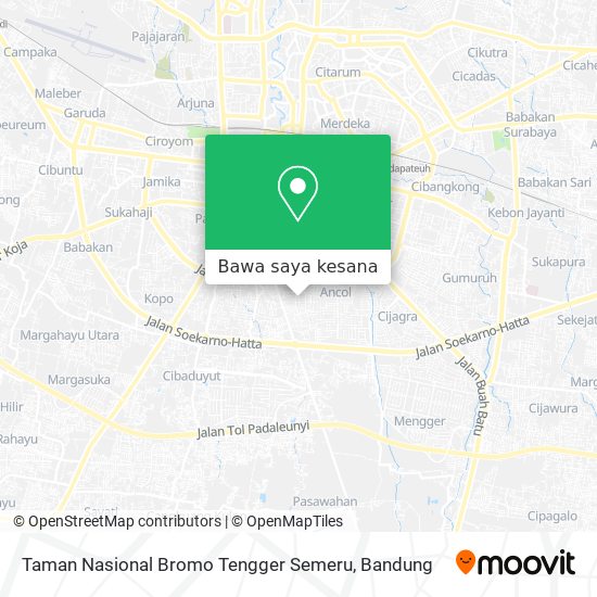 Peta Taman Nasional Bromo Tengger Semeru