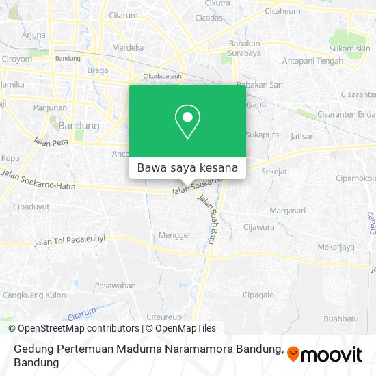Peta Gedung Pertemuan Maduma Naramamora Bandung