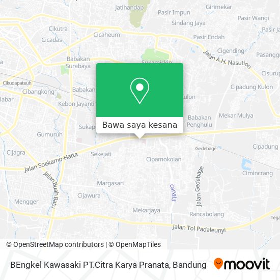 Peta BEngkel Kawasaki PT.Citra Karya Pranata