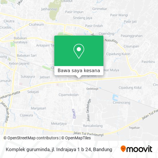 Peta Komplek guruminda, jl. Indrajaya 1 b 24