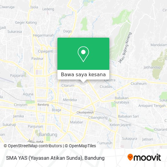 Peta SMA YAS (Yayasan Atikan Sunda)