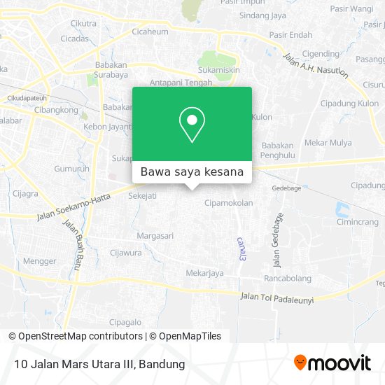 Peta 10 Jalan Mars Utara III