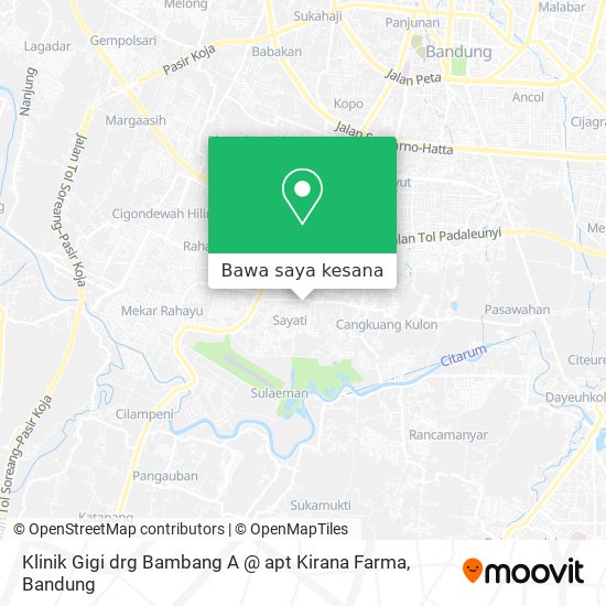 Peta Klinik Gigi drg Bambang A @ apt Kirana Farma