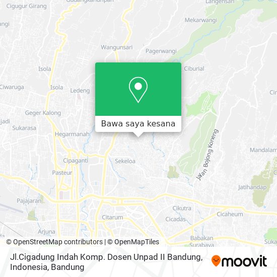 Peta Jl.Cigadung Indah Komp. Dosen Unpad II Bandung, Indonesia