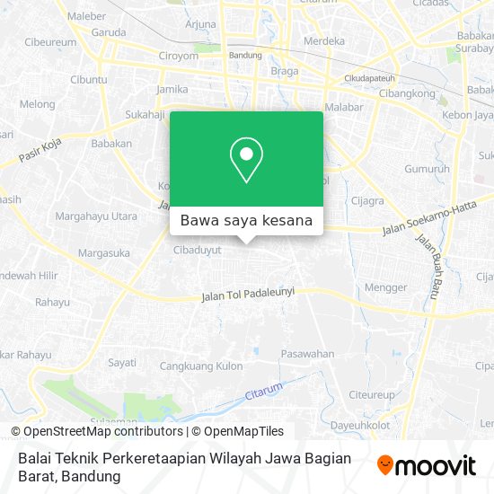Peta Balai Teknik Perkeretaapian Wilayah Jawa Bagian Barat