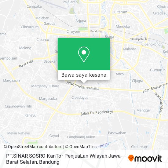 Peta PT.SINAR SOSRO KanTor PenjuaLan Wilayah Jawa Barat Selatan