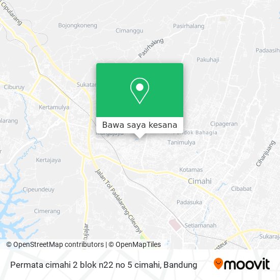 Peta Permata cimahi 2 blok n22 no 5 cimahi
