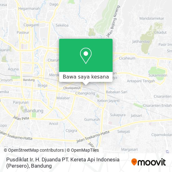 Peta Pusdiklat Ir. H. Djuanda PT. Kereta Api Indonesia (Persero)