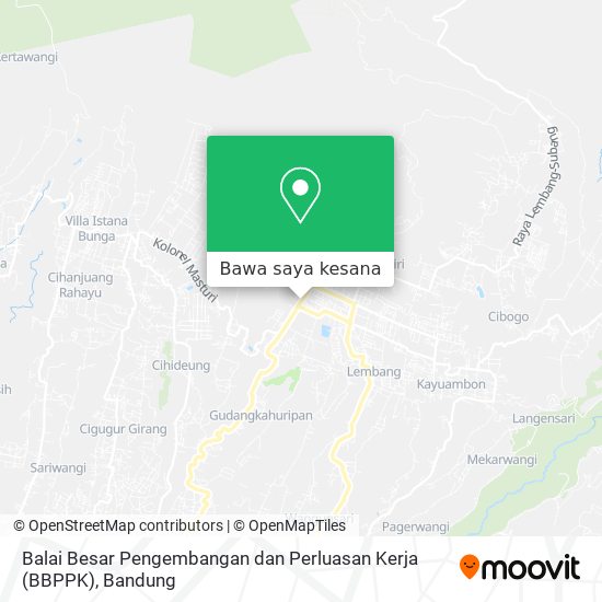 Peta Balai Besar Pengembangan dan Perluasan Kerja (BBPPK)