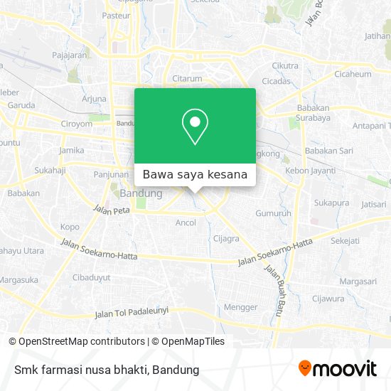 Peta Smk farmasi nusa bhakti