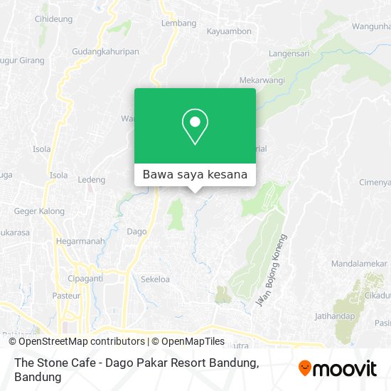 Peta The Stone Cafe - Dago Pakar Resort Bandung