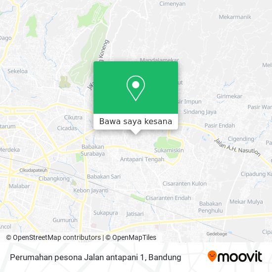 Peta Perumahan pesona Jalan antapani 1