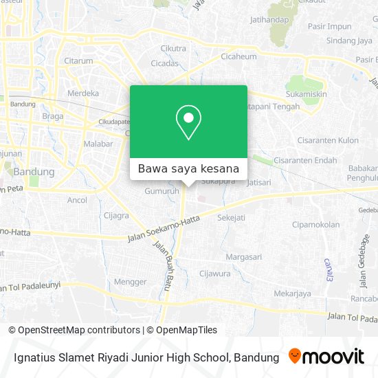Peta Ignatius Slamet Riyadi Junior High School