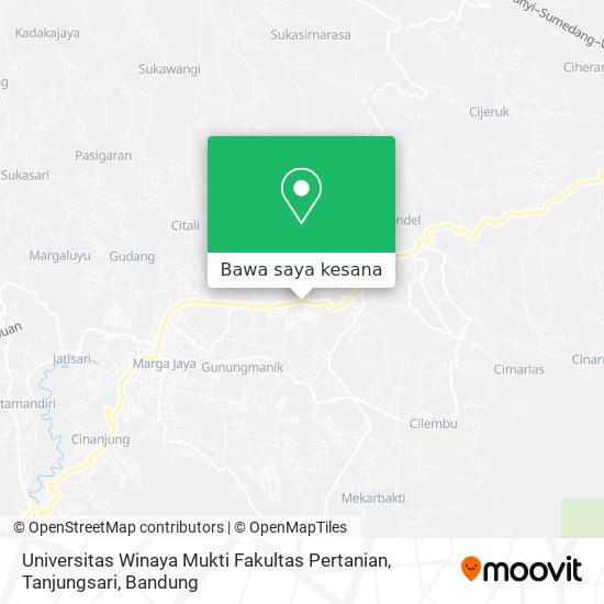 Peta Universitas Winaya Mukti Fakultas Pertanian, Tanjungsari
