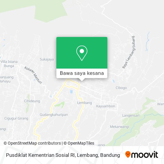 Peta Pusdiklat Kementrian Sosial RI, Lembang