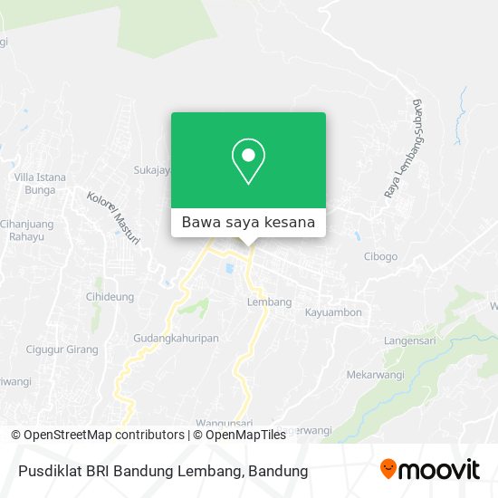 Peta Pusdiklat BRI Bandung Lembang