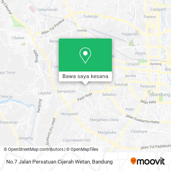 Peta No.7 Jalan Persatuan Cijerah Wetan
