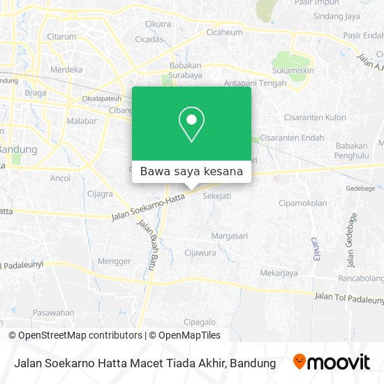 Peta Jalan Soekarno Hatta Macet Tiada Akhir