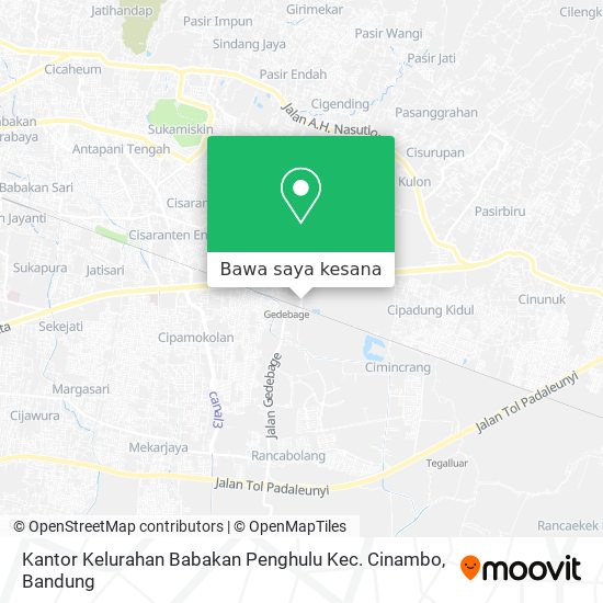 Peta Kantor Kelurahan Babakan Penghulu Kec. Cinambo