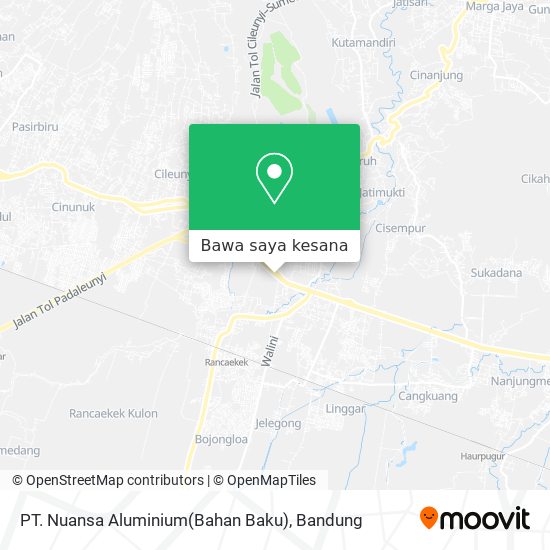 Peta PT. Nuansa Aluminium(Bahan Baku)