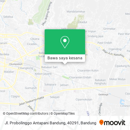 Peta Jl. Probolinggo Antapani Bandung, 40291