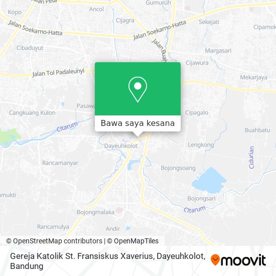 Peta Gereja Katolik St. Fransiskus Xaverius, Dayeuhkolot