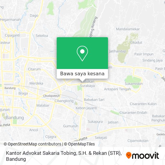Peta Kantor Advokat Sakaria Tobing, S.H. & Rekan (STR)