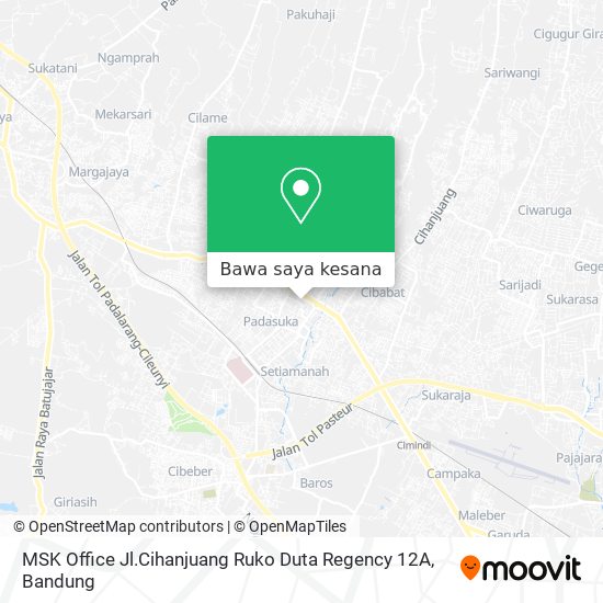 Peta MSK Office Jl.Cihanjuang Ruko Duta Regency 12A