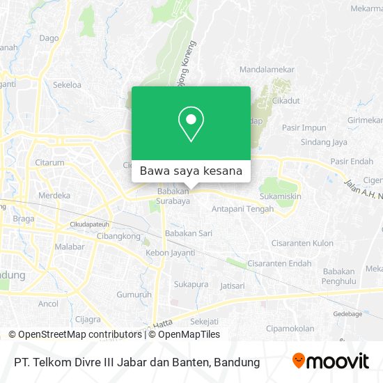 Peta PT. Telkom Divre III Jabar dan Banten
