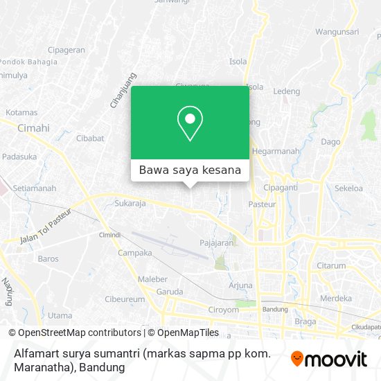Peta Alfamart surya sumantri (markas sapma pp kom. Maranatha)
