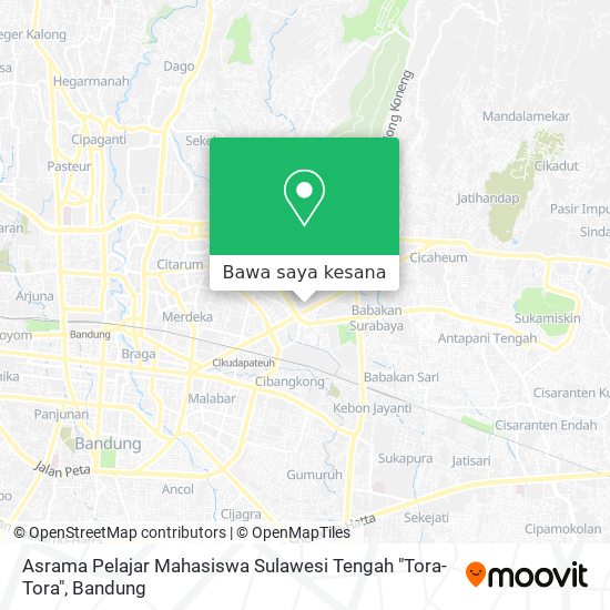 Peta Asrama Pelajar Mahasiswa Sulawesi Tengah "Tora-Tora"