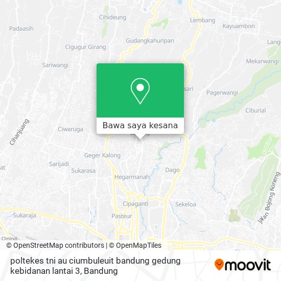 Peta poltekes tni au ciumbuleuit bandung gedung kebidanan lantai 3