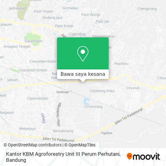 Peta Kantor KBM Agroforestry Unit III Perum Perhutani
