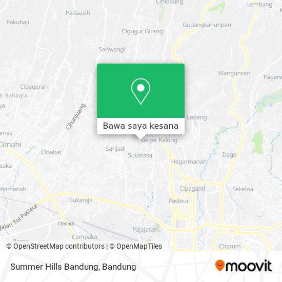 Peta Summer Hills Bandung