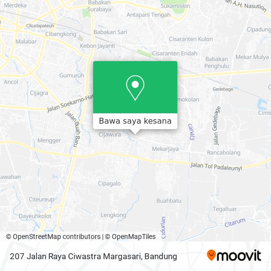Peta 207 Jalan Raya Ciwastra Margasari