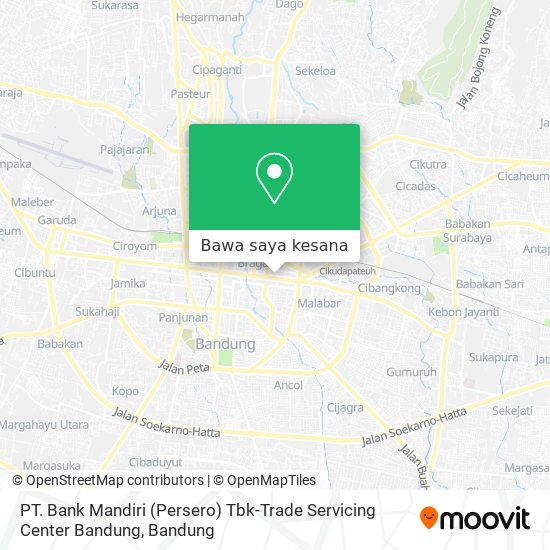 Peta PT. Bank Mandiri (Persero) Tbk-Trade Servicing Center Bandung
