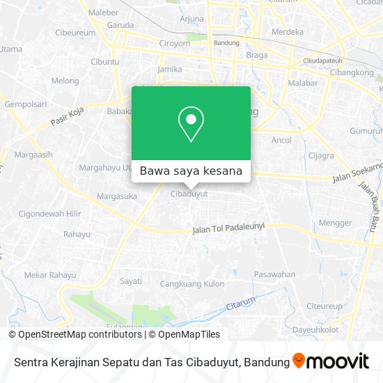 Peta Sentra Kerajinan Sepatu dan Tas Cibaduyut