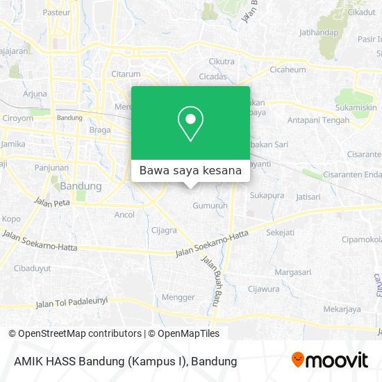 Peta AMIK HASS Bandung (Kampus I)