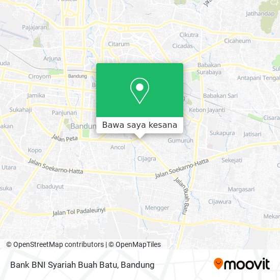 Peta Bank BNI Syariah Buah Batu