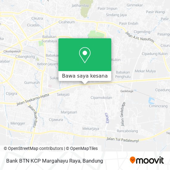 Peta Bank BTN KCP Margahayu Raya