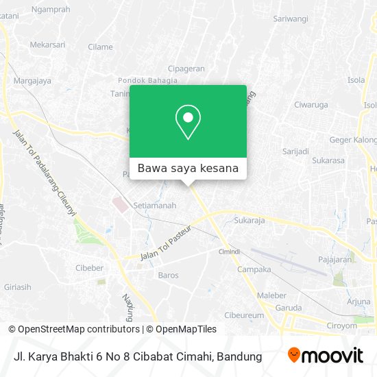 Peta Jl. Karya Bhakti 6 No 8 Cibabat Cimahi