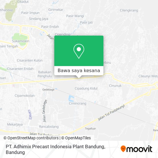 Peta PT. Adhimix Precast Indonesia Plant Bandung