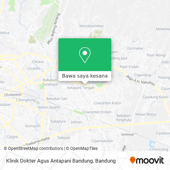Peta Klinik Dokter Agus Antapani Bandung