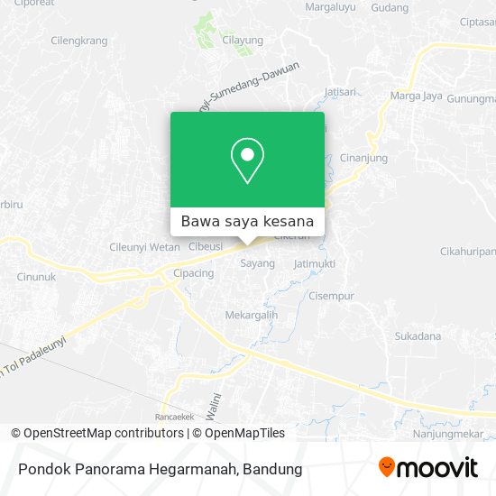 Peta Pondok Panorama Hegarmanah